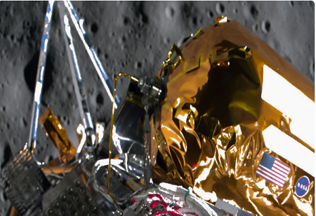 Odysseus Lander Beams Back Images of its Moon Exploration Journey