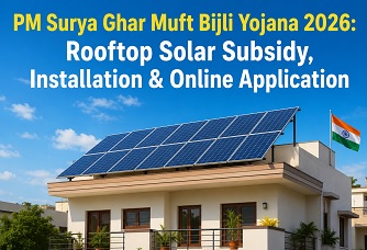 PM Surya Ghar Muft Bijli Yojana 2026: Rooftop Solar Subsidy, Installation & Online Application